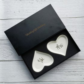 WeddingGiftsWedding 2 Pack Hearted Ceramic Dish