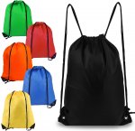 Drawstring Backpack 6Pcs Drawstring Gym Bags Black Draw String B