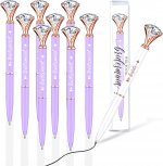 Purple 10Packs Diamond Pen for Bridesmaid