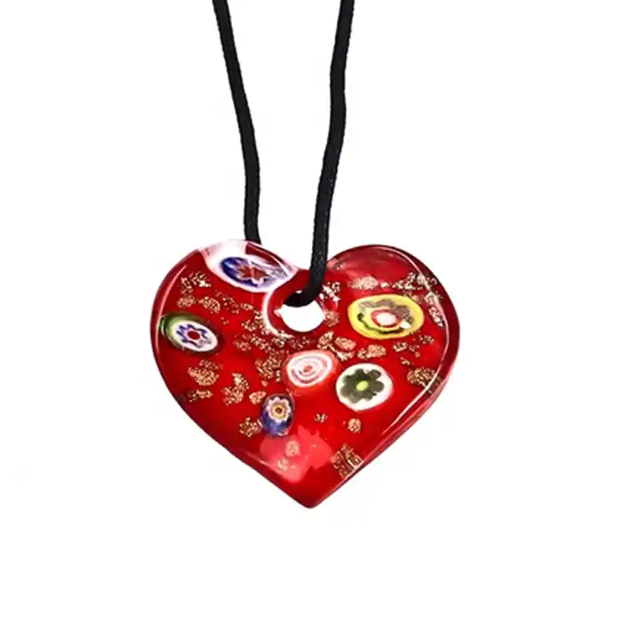 Handicrafts women Jewellery Murano glass heart pendant